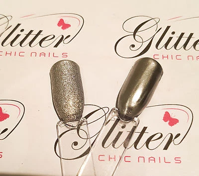 GLITTER CHIC NAILS SUPER METALLIC / STIRLING SILBER EFFEKT NAGELPIGMENT