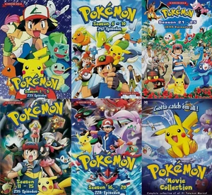 Englisch Synchron DVD POKEMON SERIE Komplett Staffel 1 - 25 + 21 Filme Alle Region - Bild 1 von 9