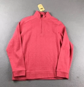 Tommy Bahama Sweatshirt Mens Small Pink 1/4 Zip Long Sleeve Pullover Sweater NWT - Picture 1 of 10