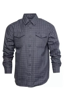 Dixxon Flannel Company Fist 3.0 Houndstooth LS Mens Button Shirt Size L NWT - Picture 1 of 3
