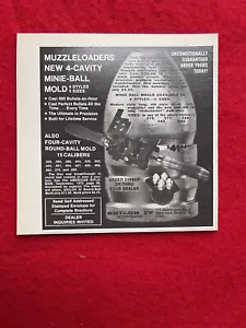 Vintage 1973 Shiloh VI Print Ad Muzzleloaders 4 Cavity Minie Ball Mold Ad - Picture 1 of 7