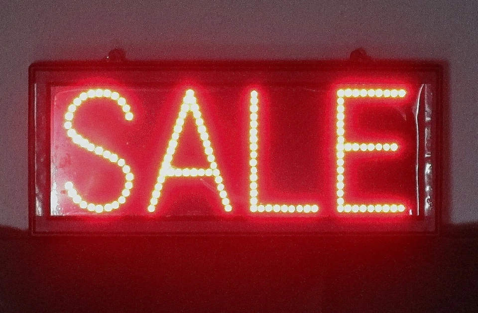 SKYTRONIC Schild LED Leuchtreklame "Sale" Leuchtschild 41x17 cm mit Netzteil