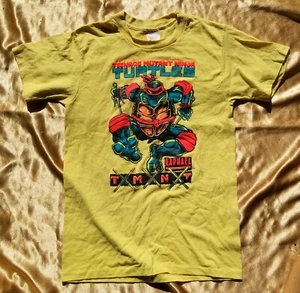 Vintage Teenage Mutant Ninja Turtles T-Shirt Raphael Size M 1988 Bright Colors - Picture 1 of 12