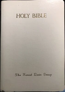 Vintage Holy Bible KJV Nelson 162W Red Letter Dictionary Concordance White Cover - Picture 1 of 8