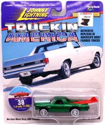 Chevy El Camino 1971 Johnny Lightning Truckin America con verde WWRR Foto 1 de 4