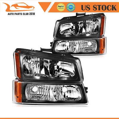 Conjunto de faros laterales conductor y pasajero para Chevy Avalanche 2003-2006 Foto 1 de 4