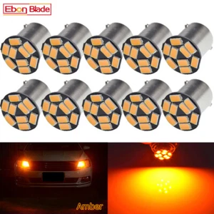 10 x Car LED Turn Signal Light 12V BAU15S PY21W 150° 9 SMD Amber Orange Yellow - Picture 1 of 6