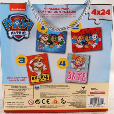 Nickelodeon Paw Patrol 4 Puzzle Pack by Cardinal - Image 1 of 3