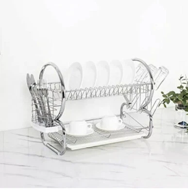 Tahlegy современный дизайн прочный хром большая емкость 2 яруса блюдо сушилка - Изображение 1 из 4
