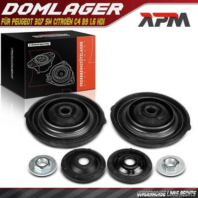 2x Strut Support Bearing Front for Peugeot 307 SW Citroën C4 B9 1.6 HDi - Image 1 of 4