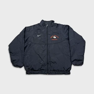 Vintage 90er Nike Jacke Herren 2XL schwarz Swoosh West Valley Basketball Windbreaker - Bild 1 von 7
