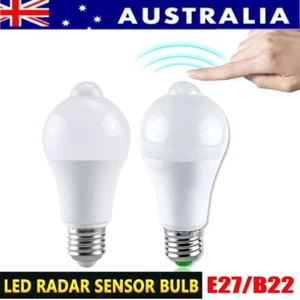 LED PIR Motion Sensor Light Lamp E27 B22 10W Automatic ON/OFF LED Bulb Sensitive - Picture 1 of 13