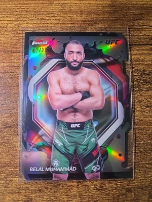 2024 Topps Finest UFC #257 Belal Muhammad Rare Die-Cut Refractor /25 - Image 1 of 3