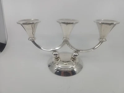 Антикварный лондонский подсвечник из чистого серебра 1850 г. JB England Hallmark 427 г - Изображение 1 из 4