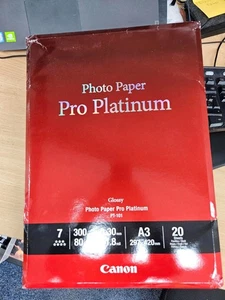Canon PT-101 A3 Platinum Pro Glossy Fotopapier 300 g/m² 20 Blatt - Ausverkauf - Bild 1 von 2