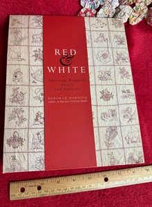 2 Book Set Red & White: American Redwork Quilts & Patterns by Deborah Harding - Picture 1 of 4