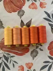 Gütermann Mara orange 100% Polyester 5 Spools Threads gutermann - Picture 1 of 4