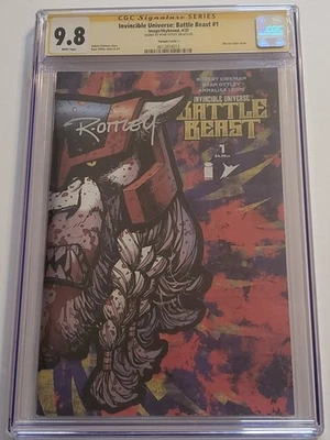 BATTLE BEAST #1 CVR J DIE CUT MASK FOIL VARIANT CGC SS 9.8 BY RYAN OTTLEY - Image 1 of 3