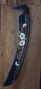 Tole bemalte Erdbeeren 20" Sensenklinge gestempelt "Handwerker Made in Sweden 76" - Bild 1 von 9