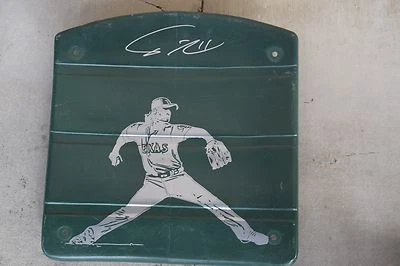 Yu Darvish Autografiado Texas Rangers Stadium Asiento Fondo Obra de Arte MLB Foto 1 de 4