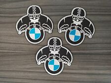 3 pcs Biker Raider B M W Motorcycle Patch Embroidered Iron or Sew on Jacket
