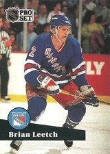 1991-92 Pro Set French #159 Brian Leetch New York Rangers HOF