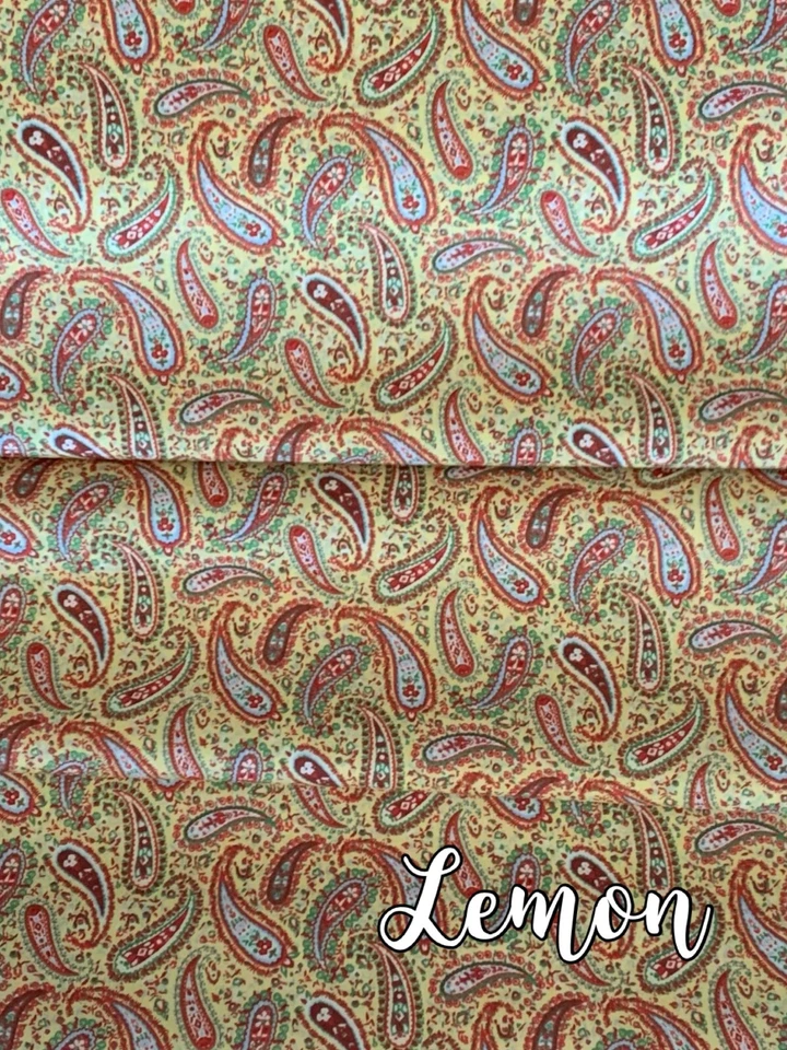 Cotton Paisley Fabric by the yard, Bandana Fabric, Quilter Cotton, in 16 Colors - Image 1 of 1