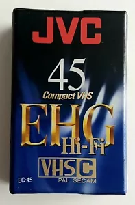 JVC Cassette VHS C Compact Videocassette EC-45 EHG PAL SECAM Neuve sous blister - Photo 1/4