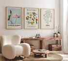 Set of 3 Keith Haring Wall Art, Flower Market Poster, Matisse Flowers Wall Art