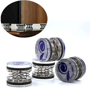 4pcs Acrylic Turntable HiFi Speaker Isolation Feet Shock Absorber Spring Pad - Picture 1 of 8