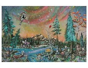 "CAMP CRYSTAL LAKE"" Papierdruck, Pop Art Graffiti Tattoo Chucky Beatle Saftfliege" - Bild 1 von 8