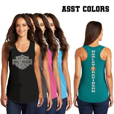 District Brand harley Davidson Racerback Tank Soft Biker Mama motorcycle Wife - Image 1 of 4