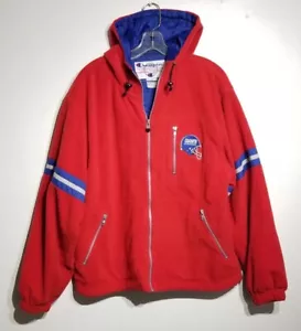 Vintage 1990's Champion New York Giants Fleece Hooded Men's Medium Jacket - Picture 1 of 9