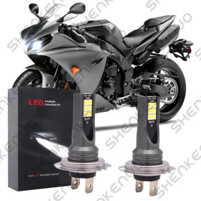 2X H7 Bombillas LED Lámpara 6000K CG Para Yamaha YZF R1 R3 2012 2013-2018 Foto 1 de 4