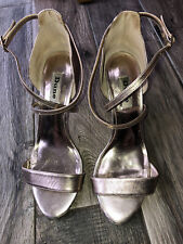 DUNE LONDON CHEEKY ROSE GOLD HIGH HEEL STRAPPY SANDALS SHOES RRP £75.00 SIZE 6