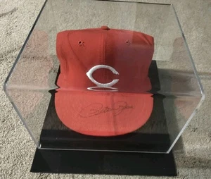 PETE ROSE SIGNED FITTED CAP-EX Auth. Case inc.Ticket COA & 1964 Card Becket Auth - Picture 1 of 10