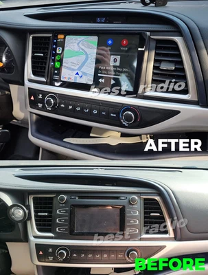 For Toyota Highlander 2014-2018 Android 13 Car Stereo Radio GPS Navi CarPlay Cam Foto 1 de 4