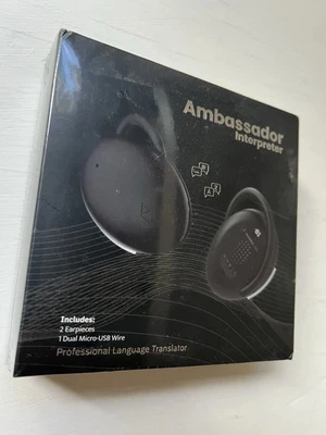 Waverly Labs Ambassador Interpreter Translator. 2 earpieces 40 dialects NIB - Image 1 of 3