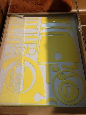 KIT EMBELLECEDOR TABLERO PONTIAC SOLSTICE 06 07 08 09 AMARILLO. Foto 1 de 3