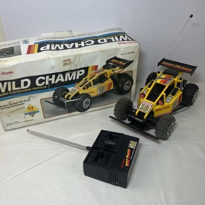 Vtg Radio Shack Wild Champ Radio Control Buggy Car With Original Box Works READ - Image 1 of 4