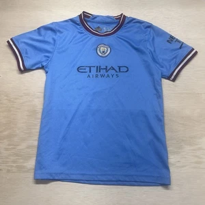 Manchester City England #9 Haaland blau Trikot Shirt Kinder Größe Small 5/6 Jahre - Bild 1 von 8