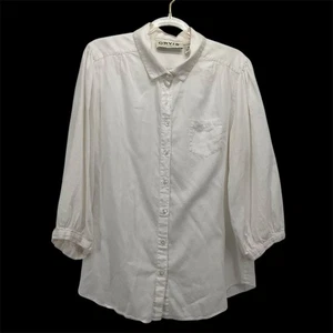 Orvis White Cotton Button Up Shirt Medium Classiccore Minimalist Light Academia - Picture 1 of 7