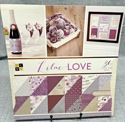 DCWV Lilac Love 12x12 Premium Stack Cardstock Scrapbooking Craft 36 Sheets New - Image 1 of 4