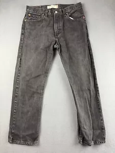 Levis 505 Jeans Herren 34x30 Schwarz Denim Regular Fit Straight Leg Y2K Zipper Fly - Bild 1 von 11