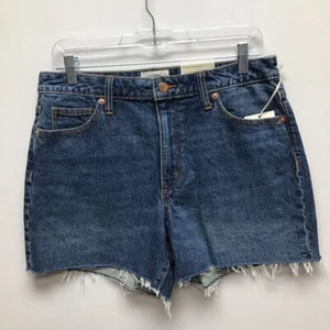 Universal Thread Womens Jean Shorts Blue Stretch Frayed High Rise 10/30R New - Picture 1 of 8