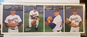 Nolan Ryan Mother's Cookie's Uncut Baseball 4 Karten Blatt 1991 halbstarrer Halter - Bild 1 von 5