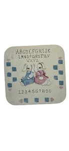 Vintage 1980s Shabby Chic Nursery Paint Wooden Wall Art - Picture 1 of 6