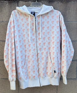 Famous Stars and Straps Rare Gen-X Hoodie (White & Orange) Size Large - Picture 1 of 10