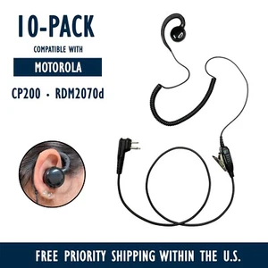 10x Swivel PTT Earpiece for Motorola RLN6423 HKLN4604 RDM2070D CLS1110 Mag BPR40 - Zdjęcie 1 z 12