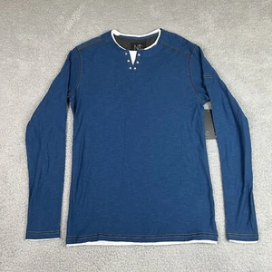 Modern Culture Shirt Mens Size Medium Blue Long Sleeve Pocket Lightweight Casual - Picture 1 of 11